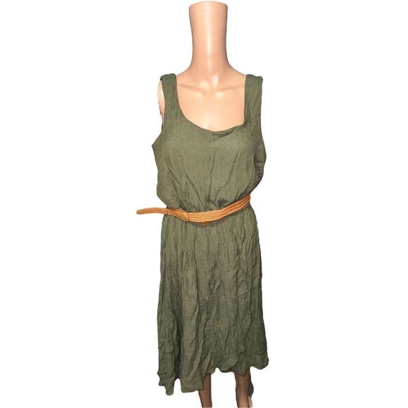 Luxology Dresses & Skirts - NEW WITH TAGS Luxology green belted Women Dresses Rayon size 12